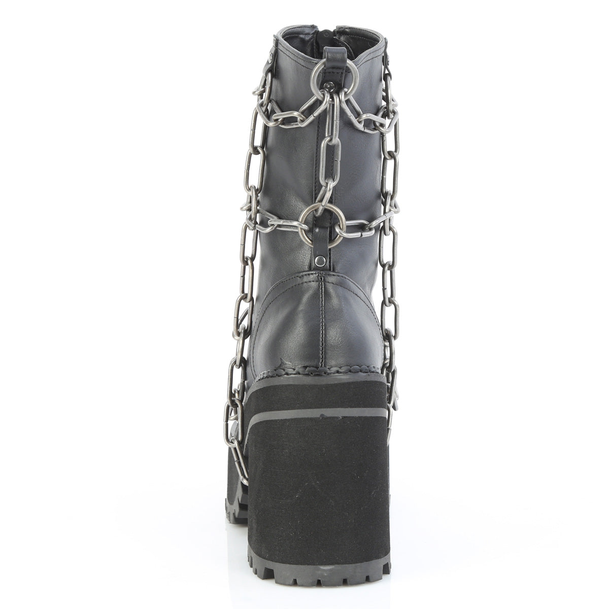 Goth Chain Block Heel Platform Boots