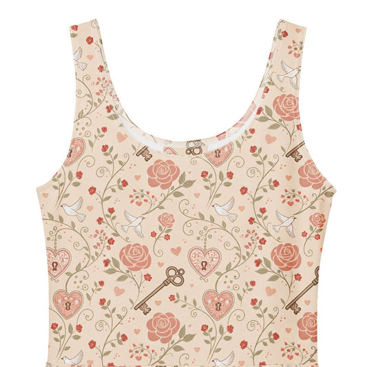 Floral patterned dress on a white background