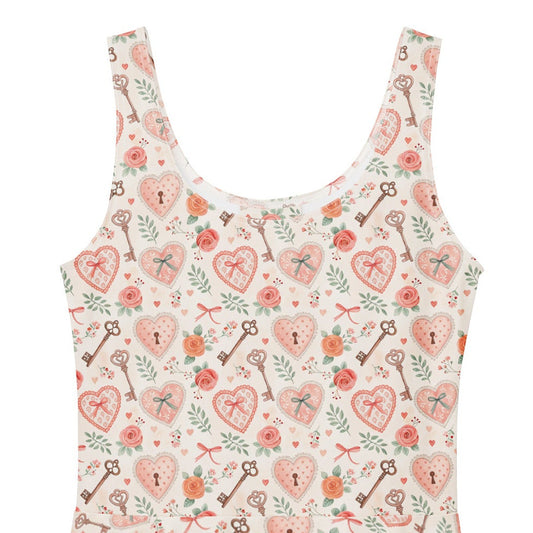 Floral patterned dress on a white background