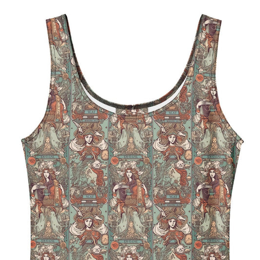 Whimsigoth tarot card print skater dress.