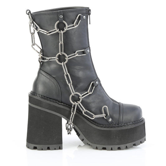 Goth Chain Block Heel Platform Boots