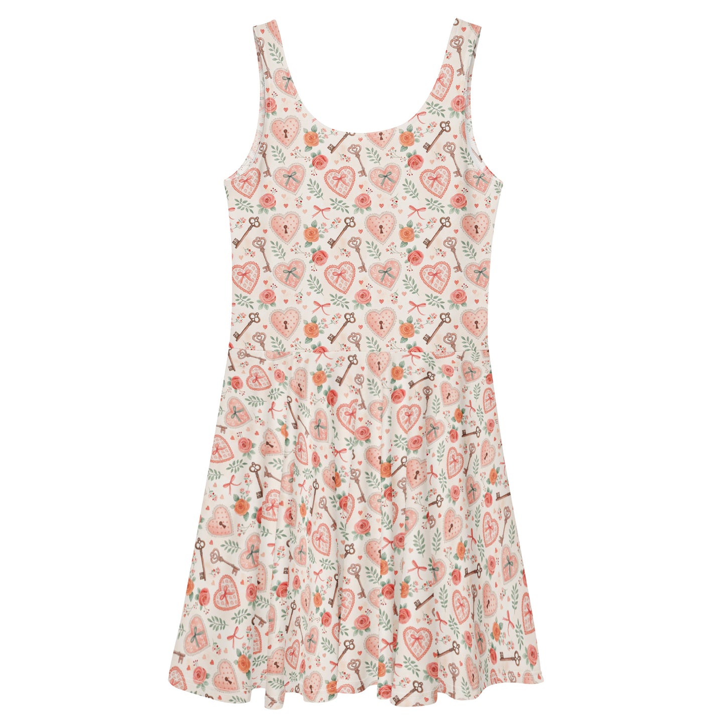 Floral patterned dress on a white background