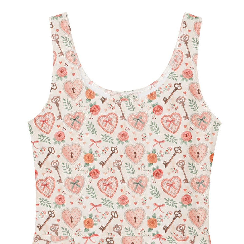 Floral patterned dress on a white background