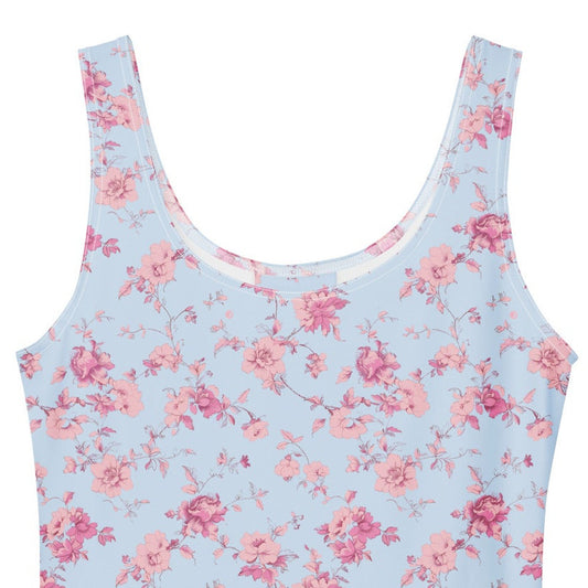 Floral patterned dress on a white background