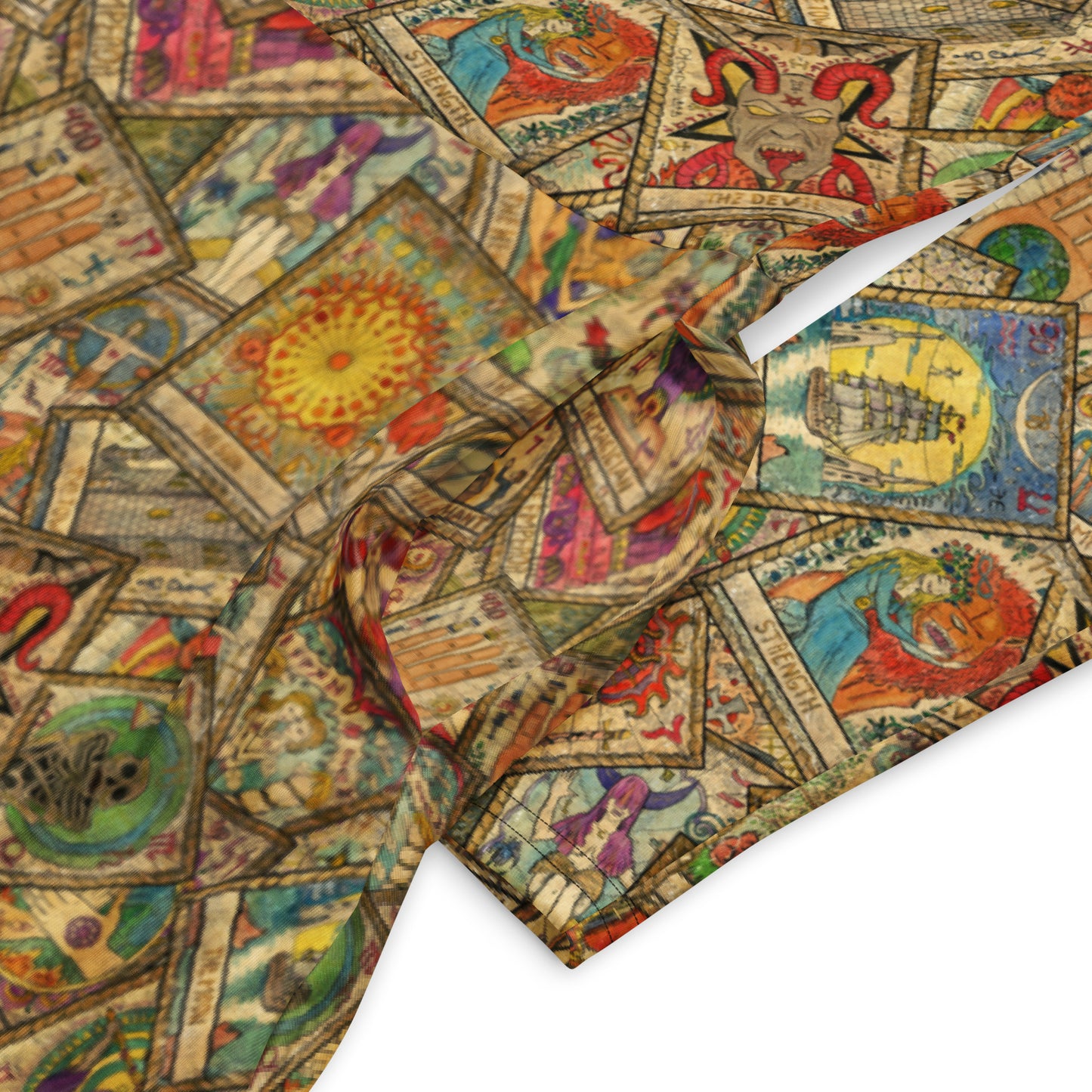 Goth Tarot Card Goddess Long Sleeve Midi Dress with Pockets.