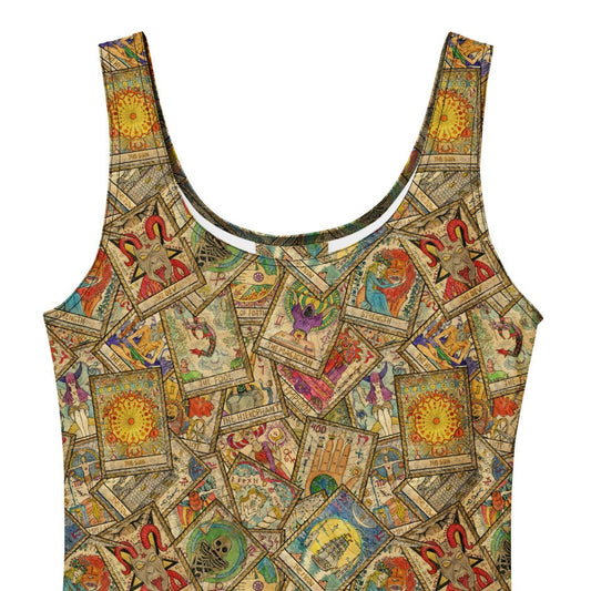 Whimsigoth tarot card print skater dress.