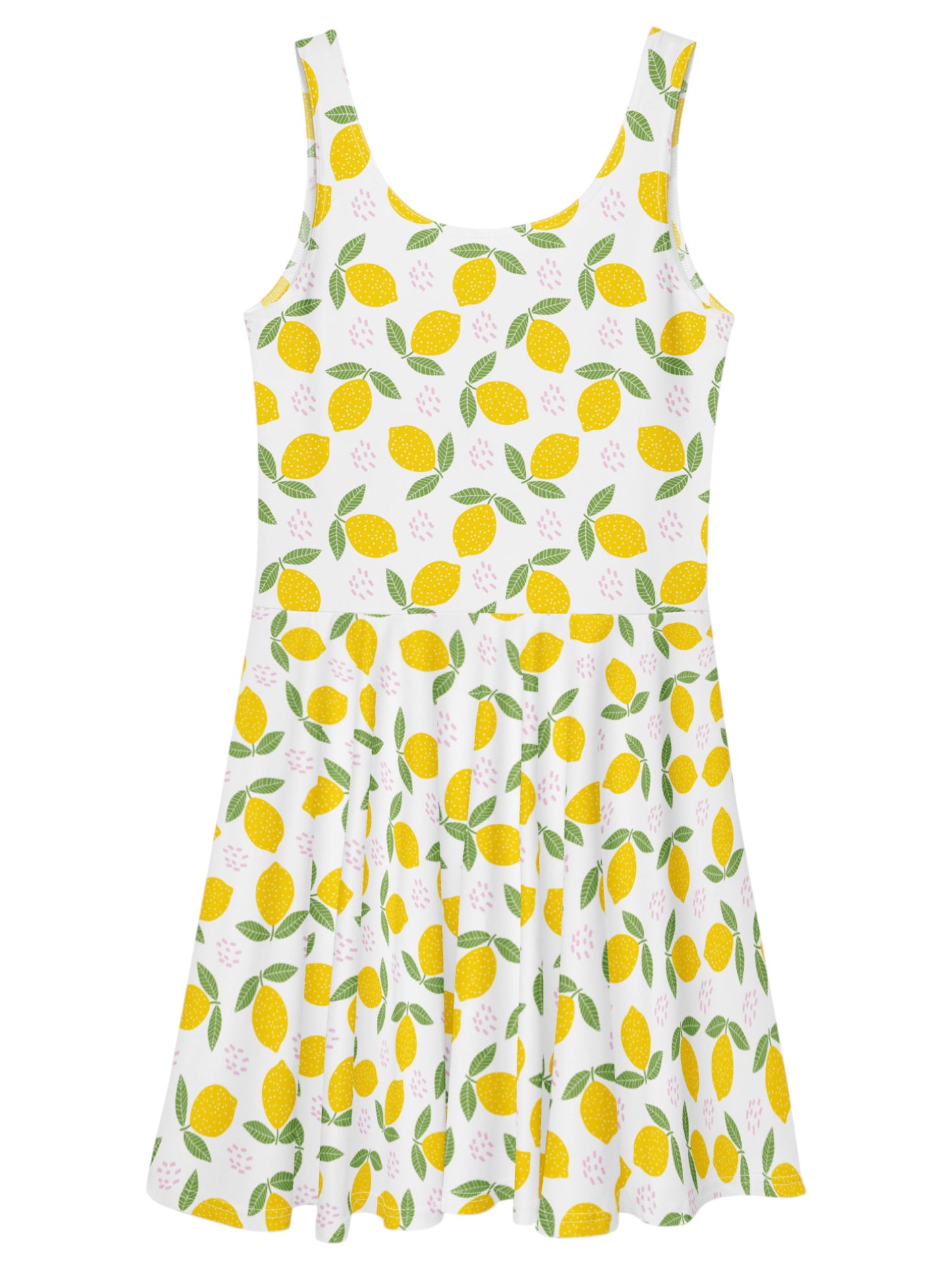 Vintage 1950s Lemon Print Swing Dress | Plus Size Retro Rockabilly