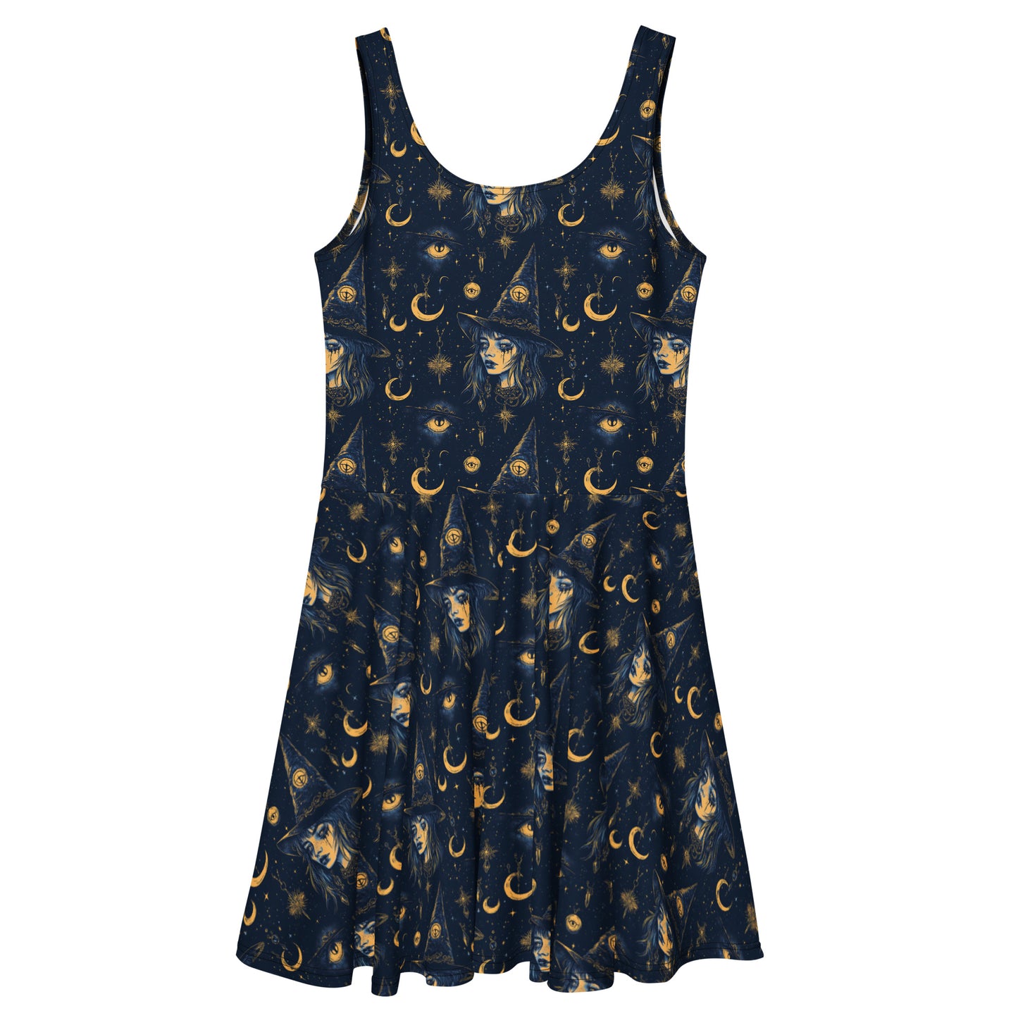 Celestial Witchy Fit & Flare Dress