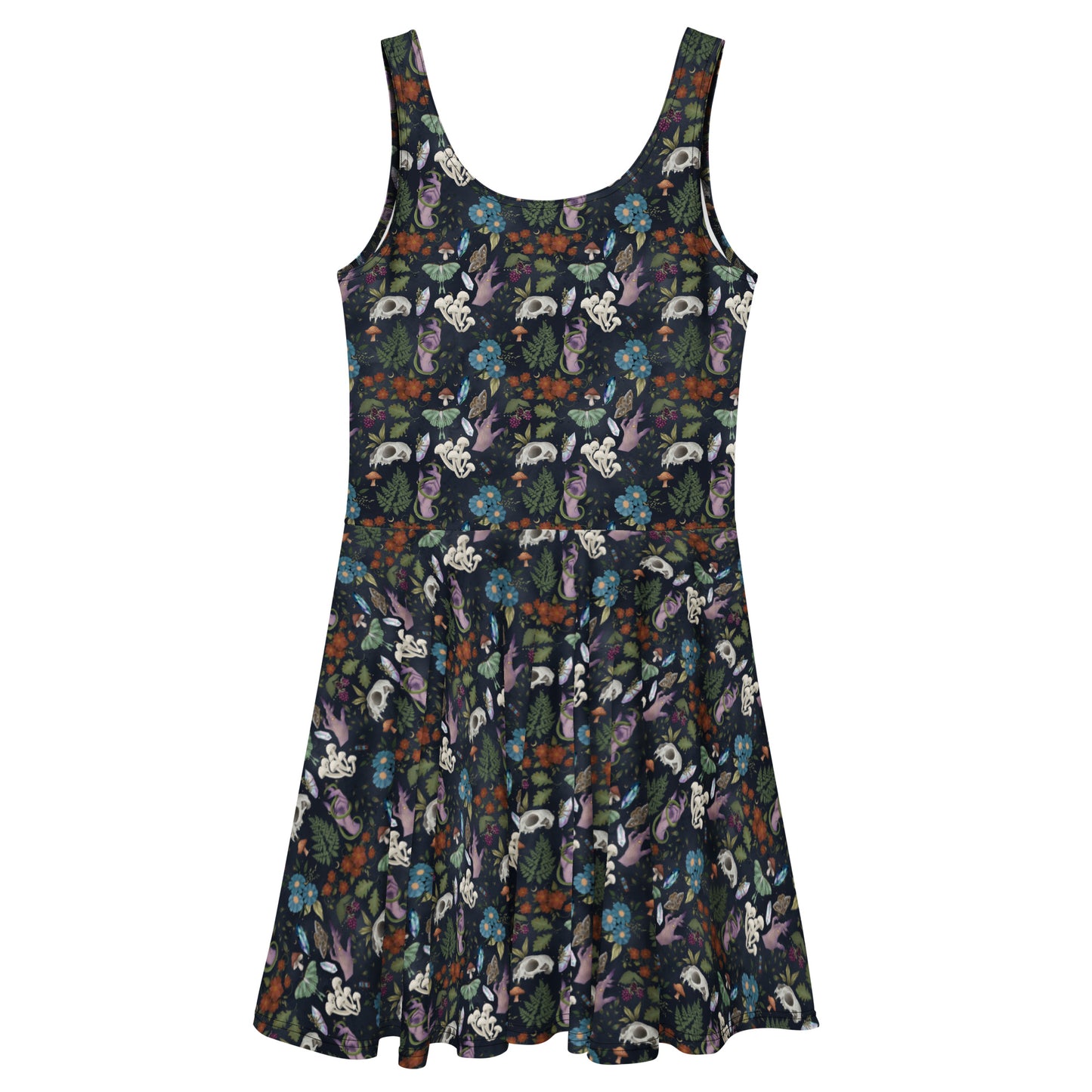 Floral patterned dress on a white background