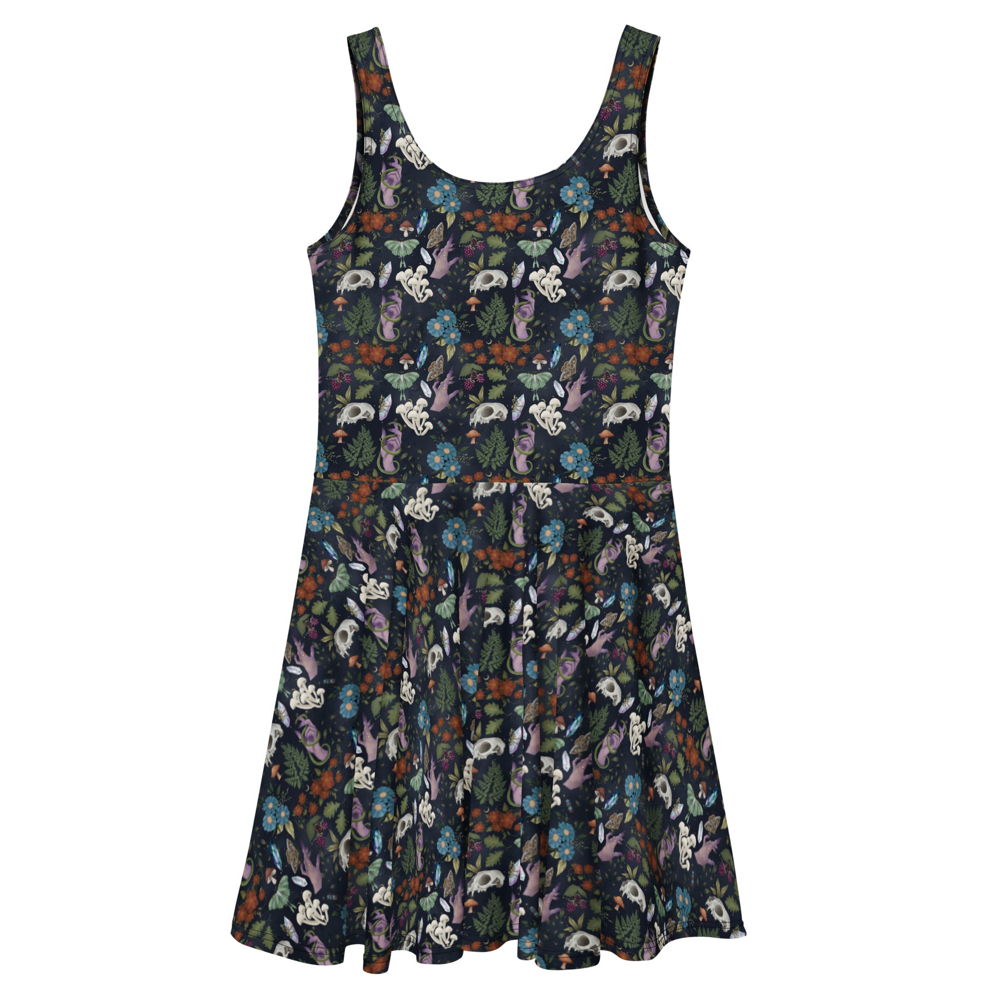 Floral patterned dress on a white background